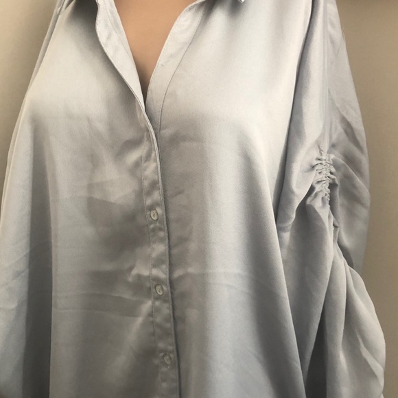 Marc New York silver balloon sleeve blouse - Picture 3 of 7